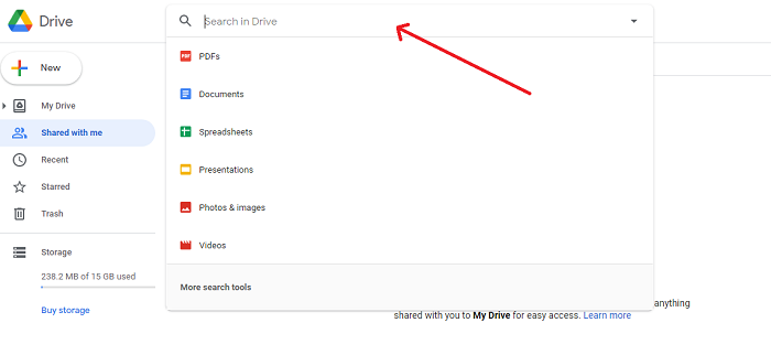 google drive database