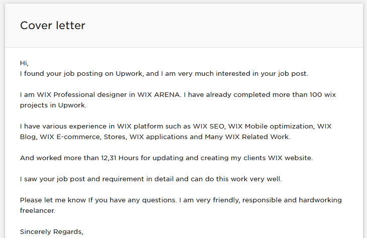 how to write freelancing cover letter