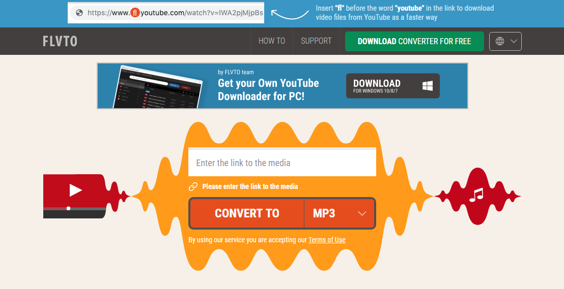 conversion of youtube to mp3