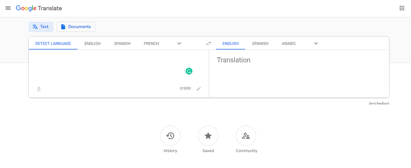 google translate app english to spanish